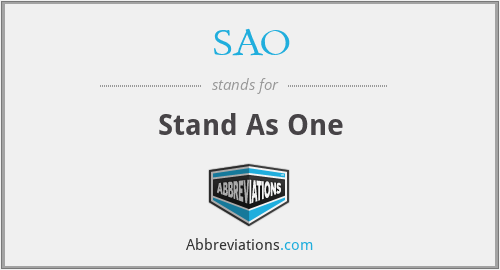 What is the abbreviation for stand as one?